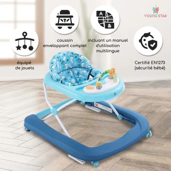 Livrenpoche : Trotteur YOUNGSTAR JuneBerry Delight bleu - - Divers