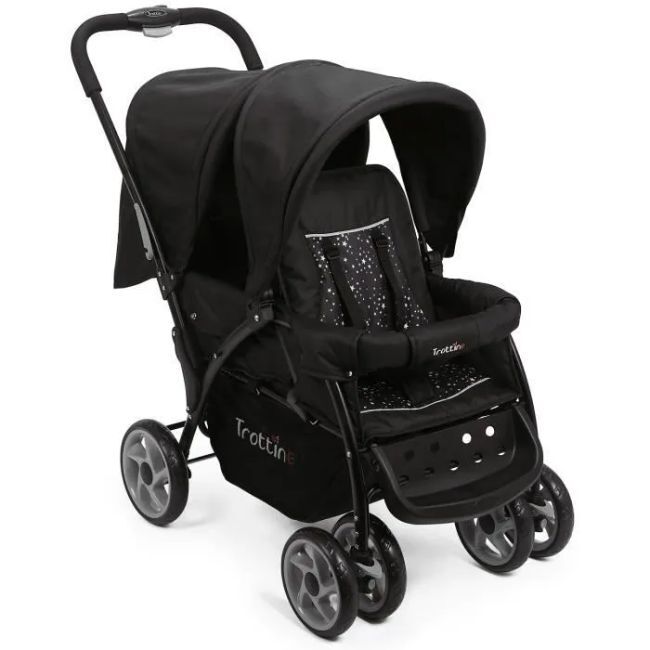 Livrenpoche : Poussette double TROTTINE TWINBI Noir Etoile - - Divers