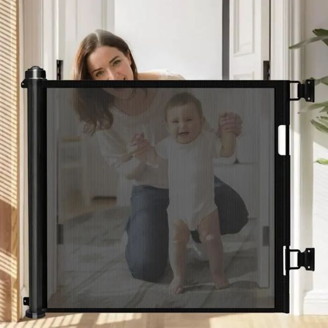 Livrenpoche : Barrière De Sécurité Extensible Rétractable de 0 à 150 cm, Pour escalier de bébé ou Animaux - - Divers