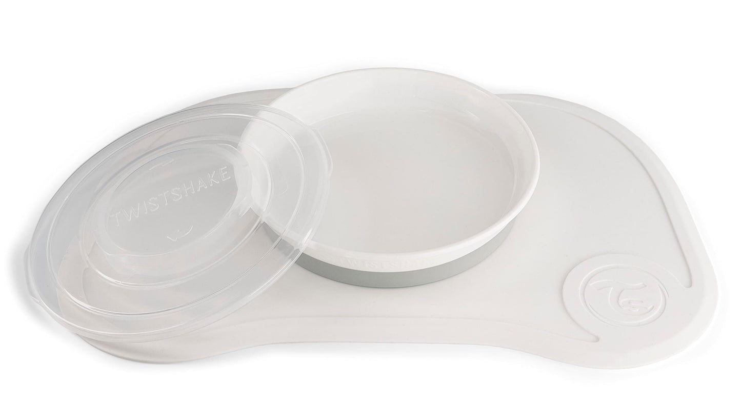 Ensemble de dîner Twistshake Click Mat Plus blanc - - Divers