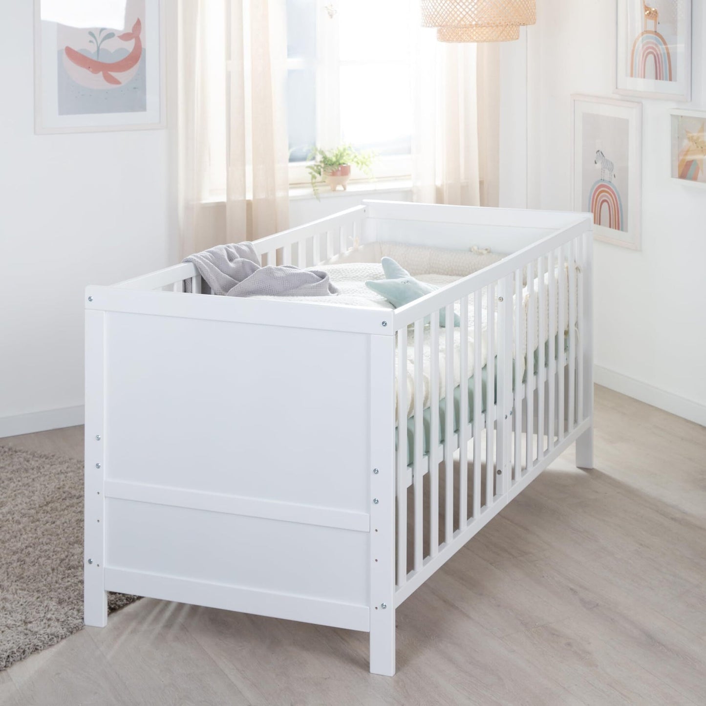 Lit évolutif Roba EASY SLEEP 70x140 - Hauteur réglables - Blanc - - Divers