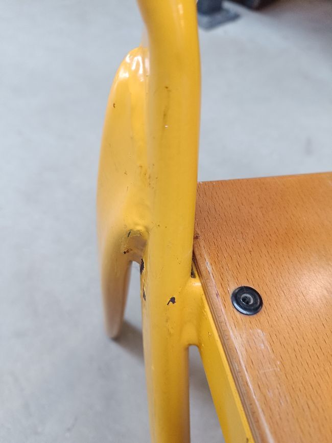 Chaise maternelle jaune 31 cm - - Divers
