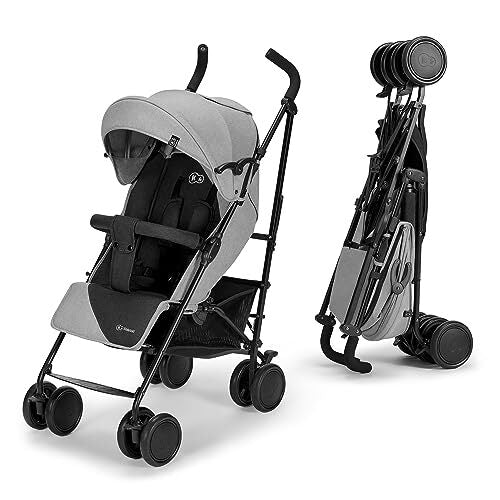 Kinderkraft poussette canne siesta, pliable, compacte, position allongée, jusqu'à 22 kg, gris - - Divers
