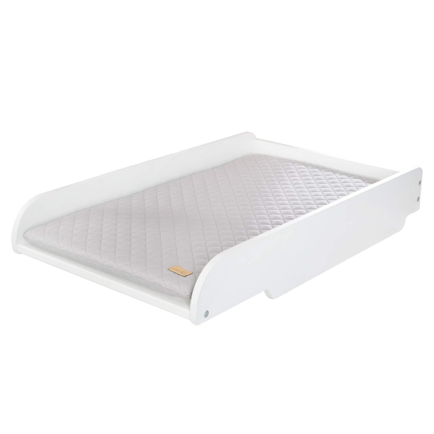 Roba Plan À Langer À Poser Sur Lits Bébé De 60x120 cm Et 70x140 cm + Matelas Imperméable Gris Roba Style - Bois laqué blanc - - Divers