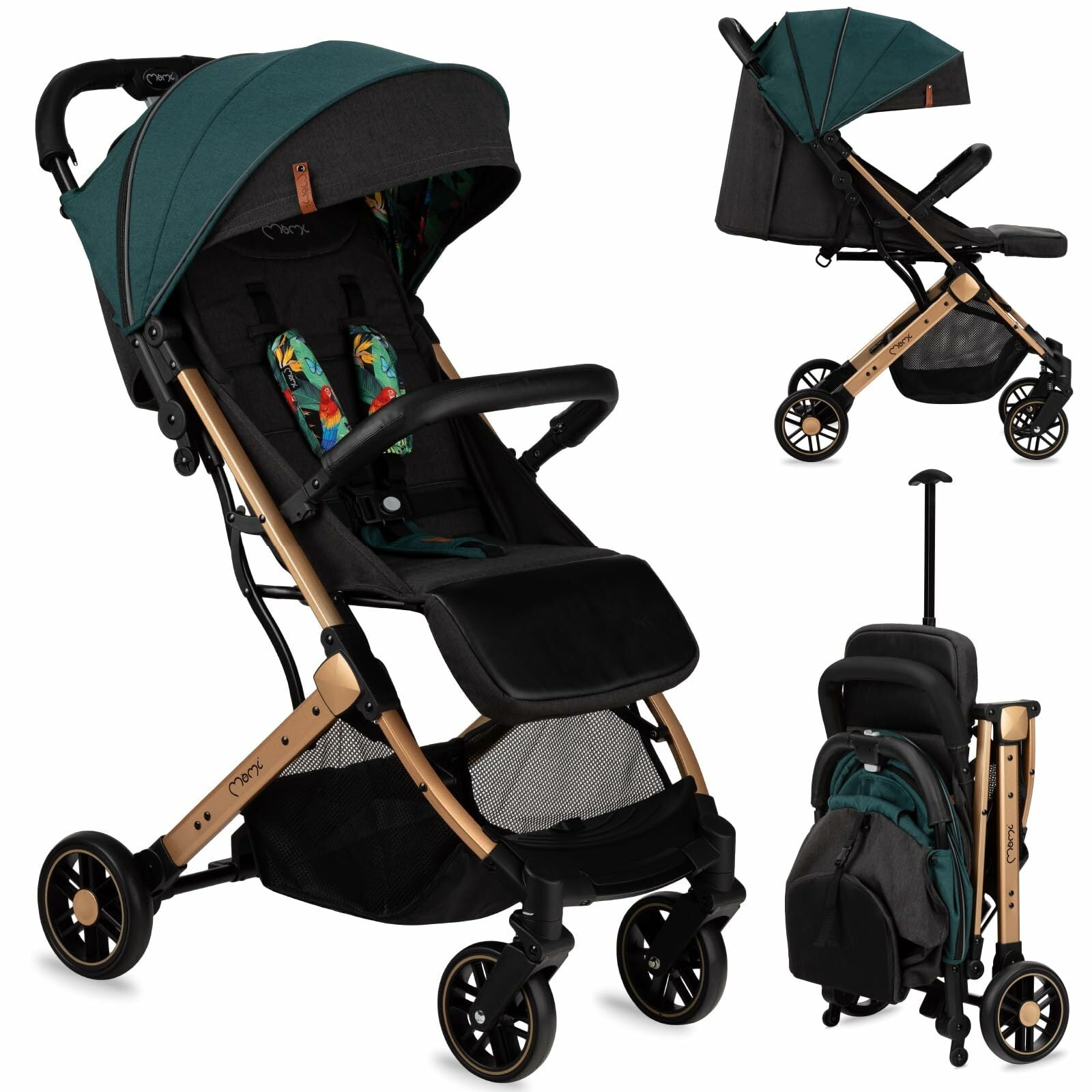 Livrenpoche : Poussette Sport MoMi Estelle - Vert et Or -  - Divers