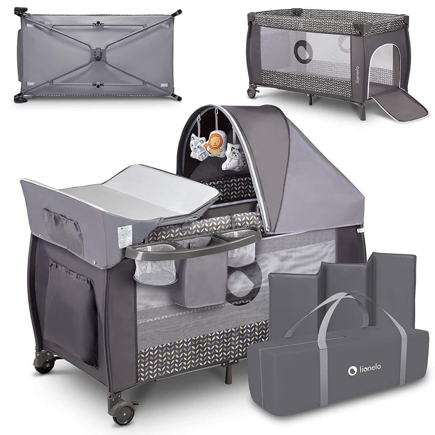 Livrenpoche : Lit bébé 2 en 1 Lionelo sven plus table à langer -  - Divers