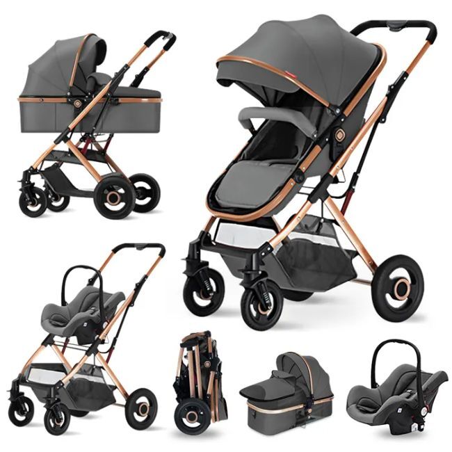 Livrenpoche : Poussette 3 en 1 Bébé Combinée KITYTETY - Avec nacelle/siège auto 0+/double sens - Jusqu'à 20kg -  - Divers
