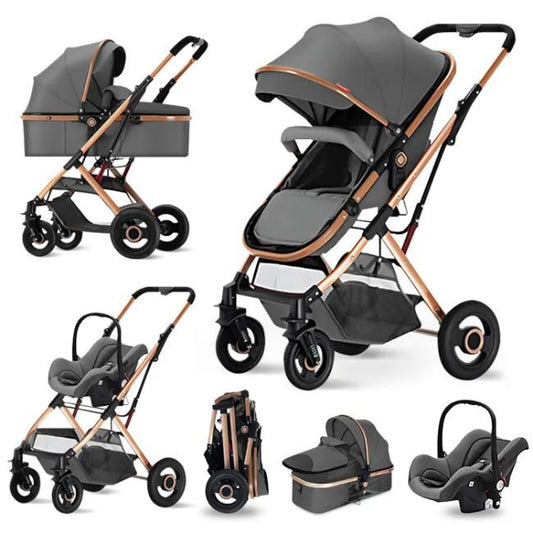 Livrenpoche : Poussette 3 en 1 Bébé Combinée KITYTETY - Avec nacelle/siège auto 0+/double sens - Jusqu'à 20kg -  - Divers