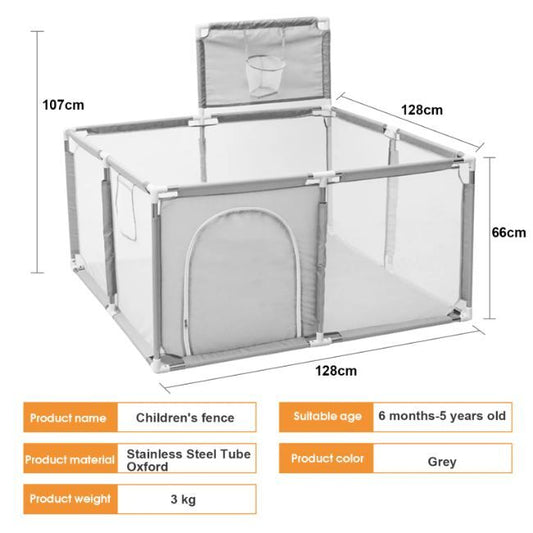 Livrenpoche : Parc Bébé avec Panier De Basket Pliable et Lavable - 128x128x66cm -  - Divers