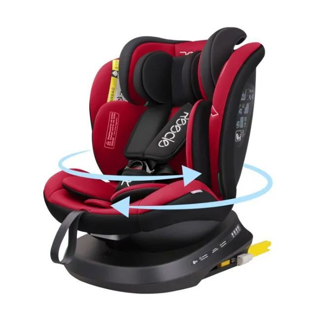 Livrenpoche : Reecle i-Size Siège Auto 360° Pivotant ISOFIX de la naissance à 12 ans (0-36 kg) Rouge -  - Divers