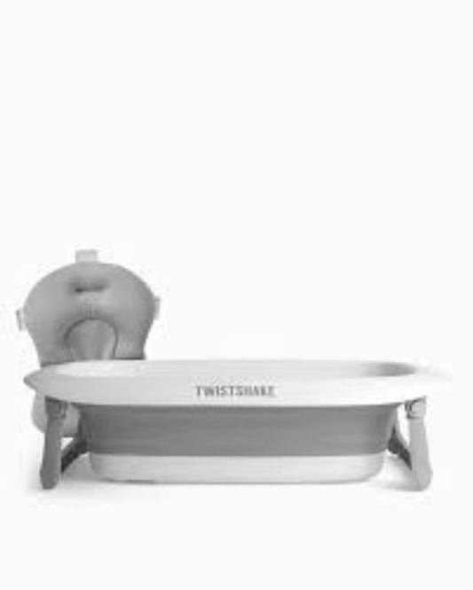 Baignoire bébé et coussin de bain Twistshake gris et blanc -  - Divers