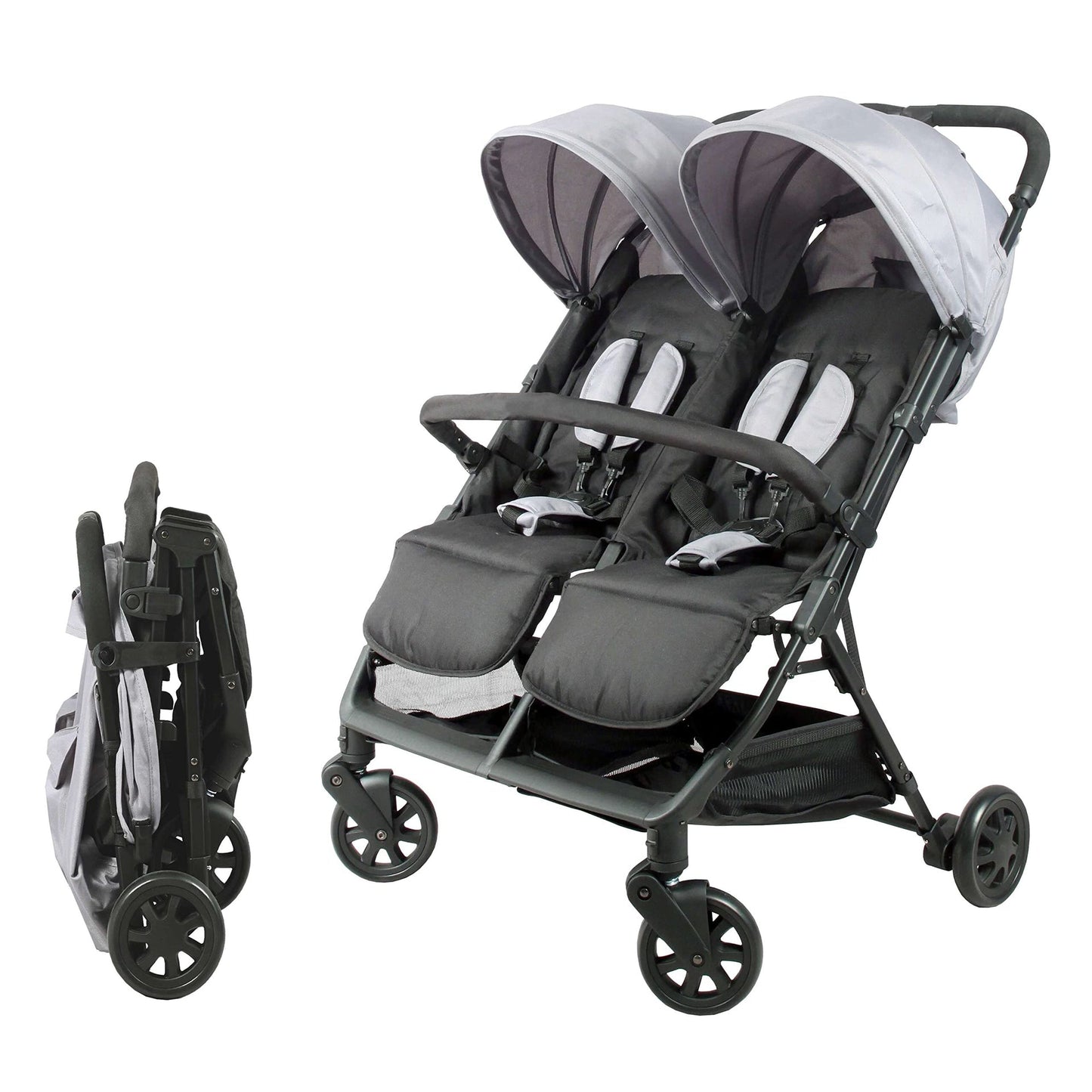 Bambisol Poussette Double Côte À Côte | Idéale Pour Jumeaux Dès Naissance -  - Divers