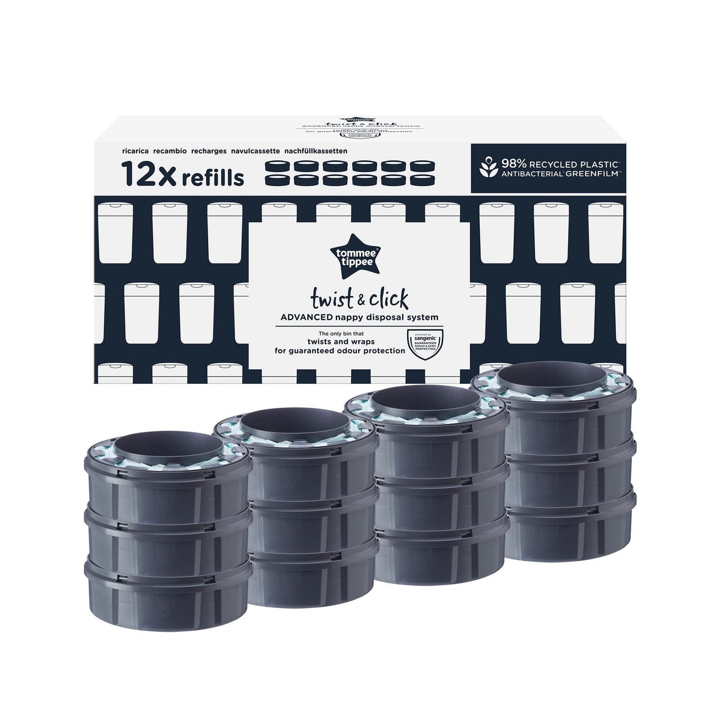Tommee Tippee Recharges Poubelle A Couches Twist & Click Avec Greenfilm -  - Divers