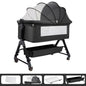 Lit Bébé Berceau Cododo pour Bébé 0-36 Mois, Hauteur Réglable Noir -  - Divers