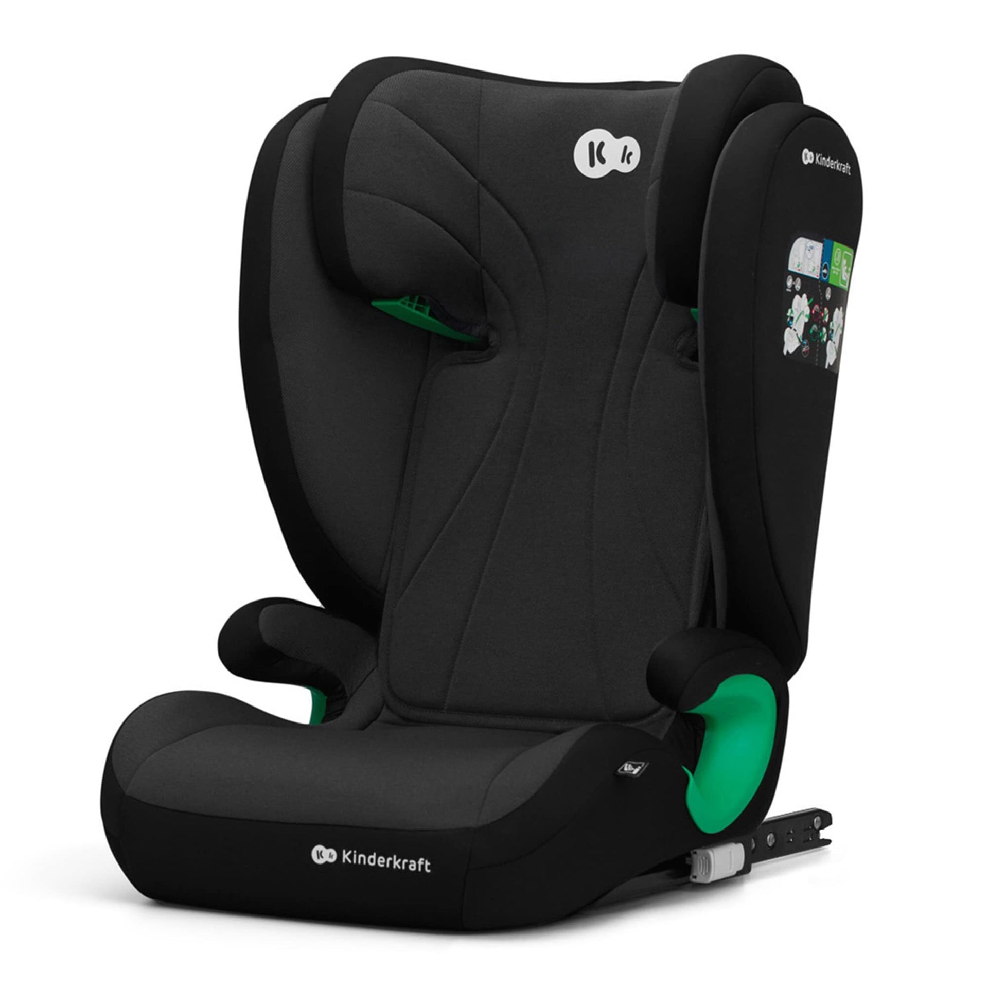 Kinderkraft Junior Fix I-Size siège auto bébé groupe 2, 3 100-150 cm, de 3,5 à 12 ans, avec isofix noir -  - Divers