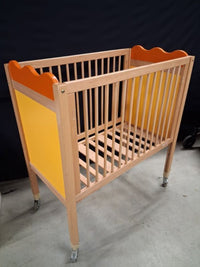 Lit De Crèche À Barreaux Vague Orange 106x58cm - Wesco