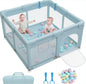 Parc Bébé pour enfants avec 30 boule 127 x 127 x 68cm Vert -  - Divers