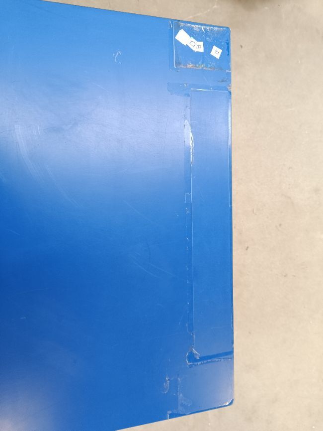 Table bleue et jaune maternelle 53cm avec tiroir -  - Divers