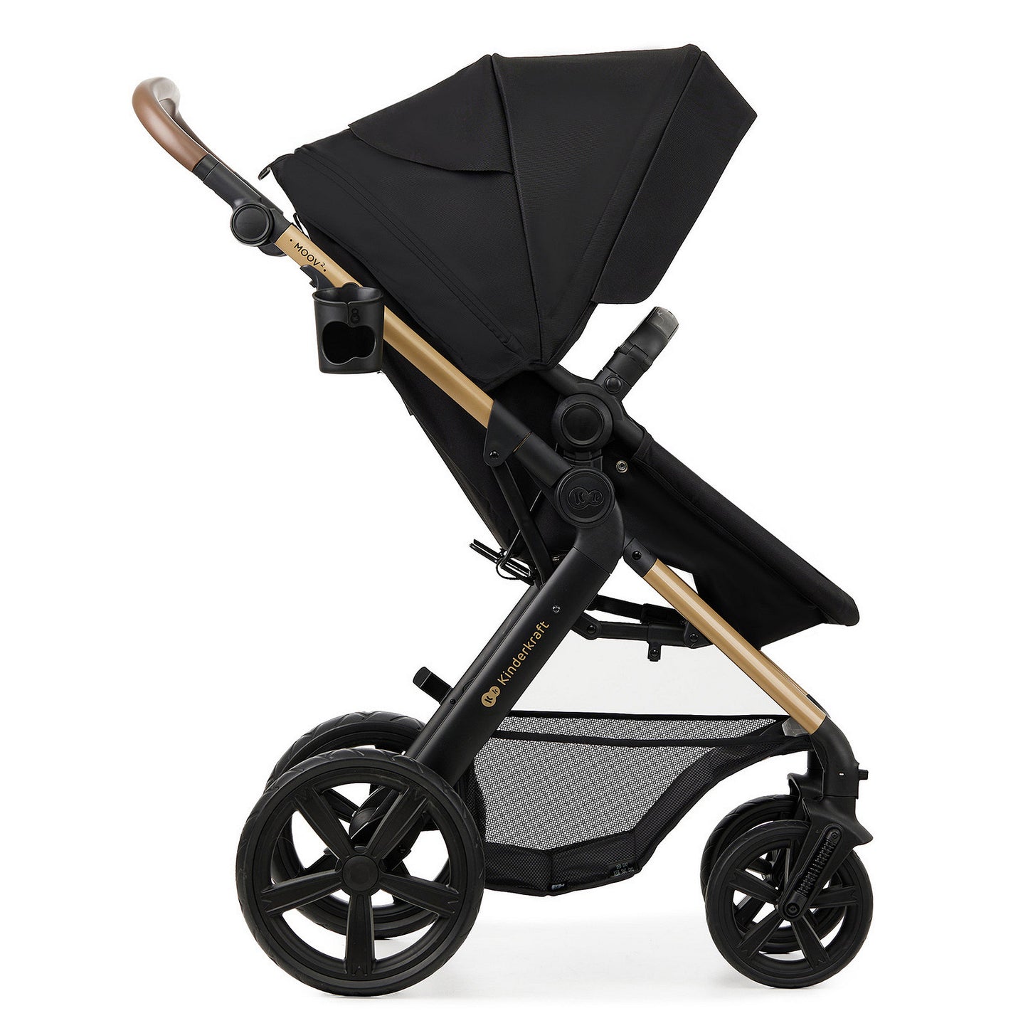 Kinderkraft MOOV 2 4en1 noir - mode poussette vue latérale gauche