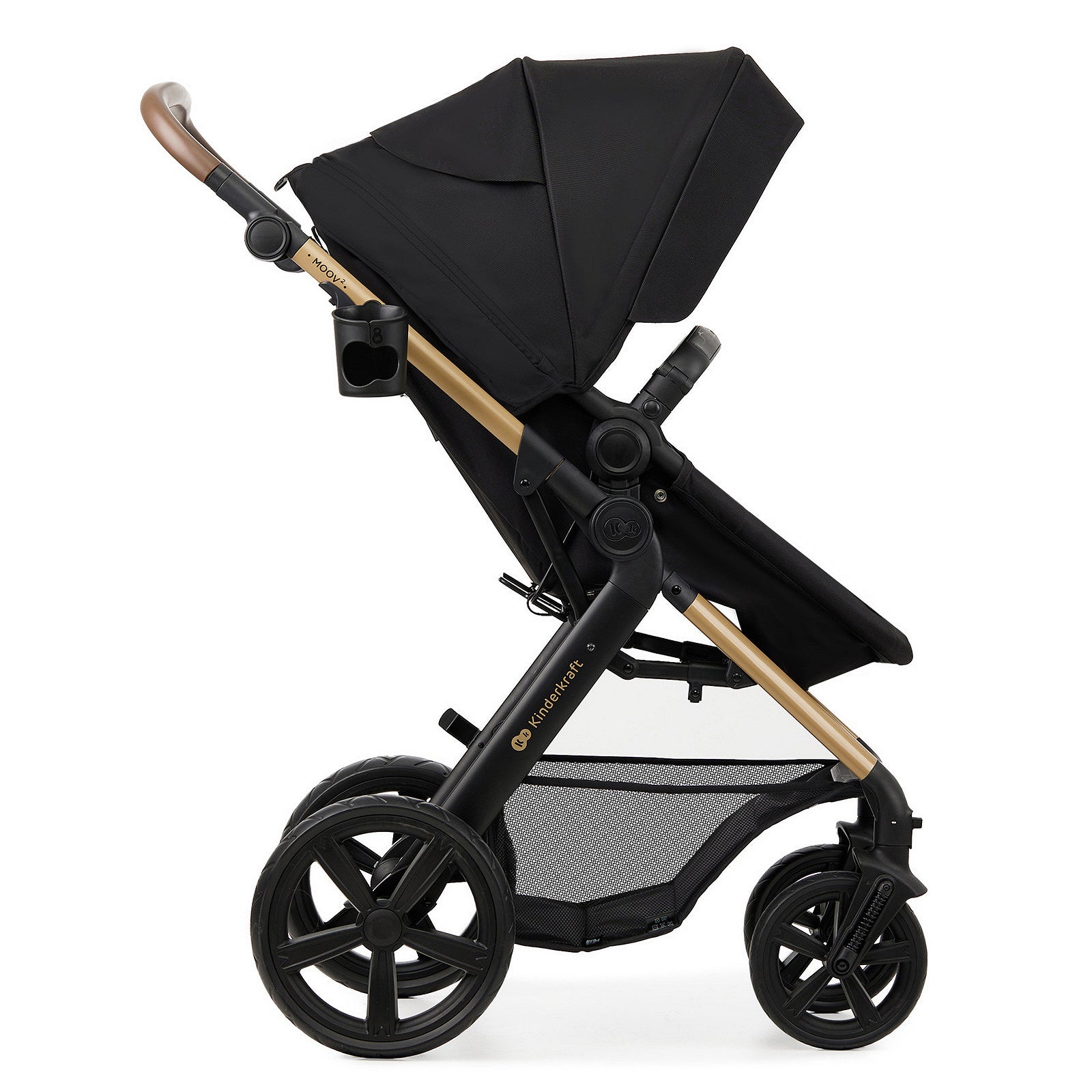 Kinderkraft MOOV 2 4en1 noir - mode poussette vue latérale gauche
