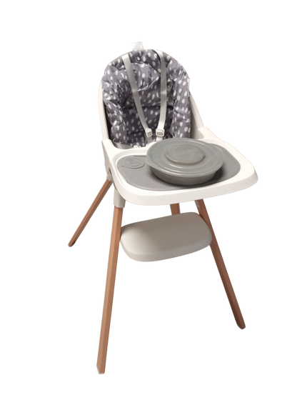 Chaise Haute Pour Bébé - Gris Twistshake + Kit repas ClickMate Mini