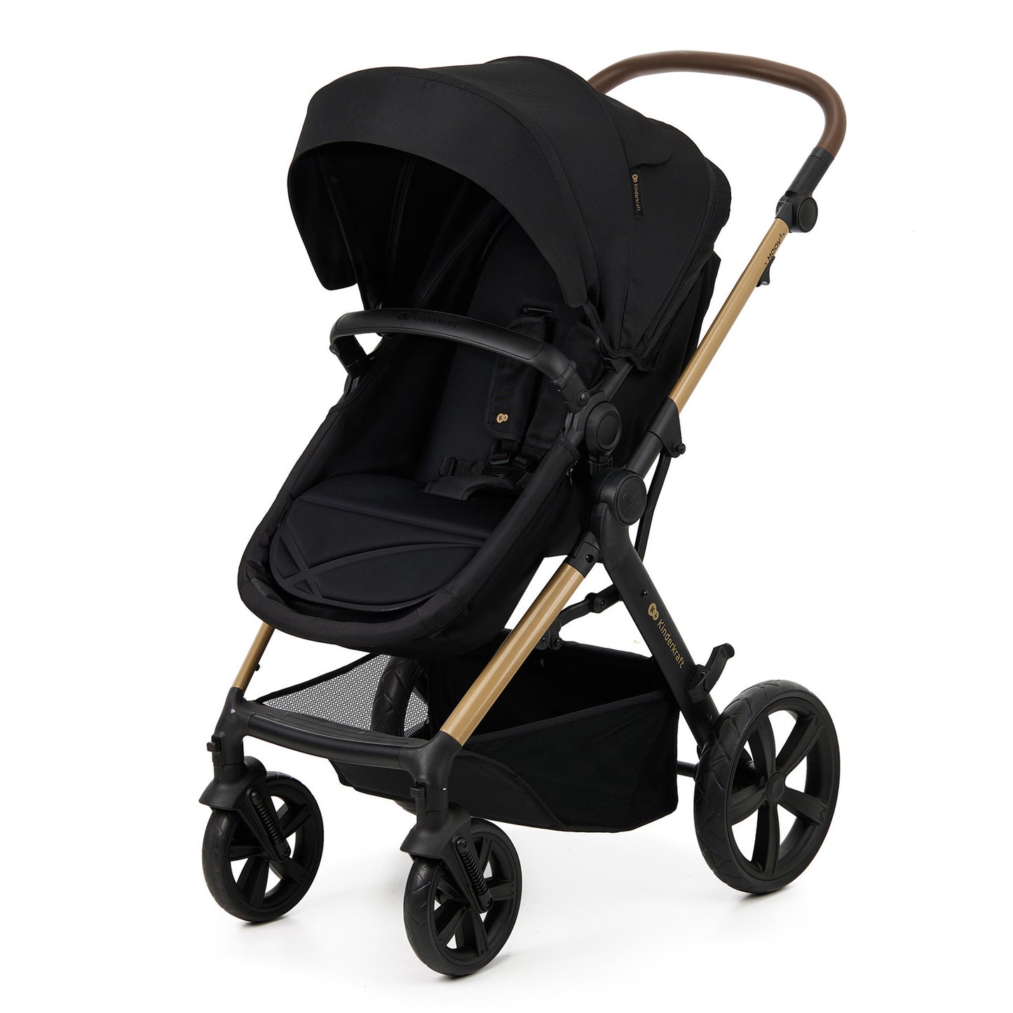 Kinderkraft MOOV 2 4en1 noir - vue 3/4 avant mode poussette